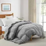 All-Season Medium Warmth White Goose Down Comforter with