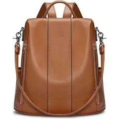 Anti-theft Soft Genuine Leather Backpack