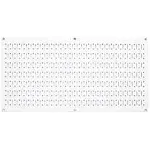 Wall Control 30-HP-1632 W 16" x 32" Horizontal White Metal Pegboard Tool Board Panel