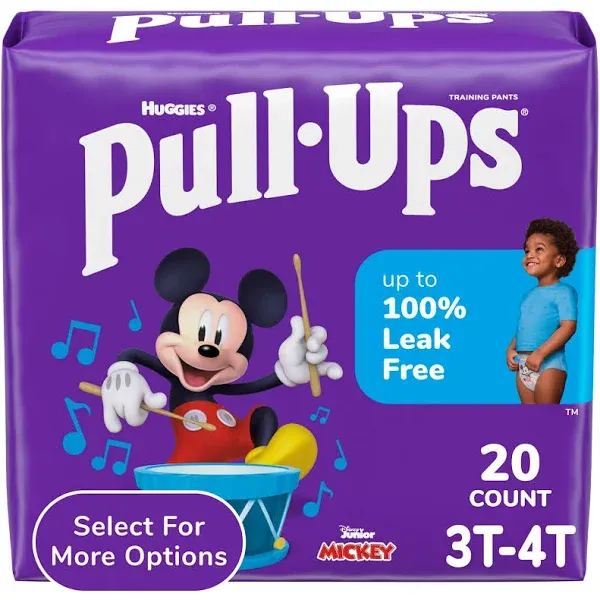 Pull-Ups Boys' Potty Training Pants, Size 4T-5T, 17 Count