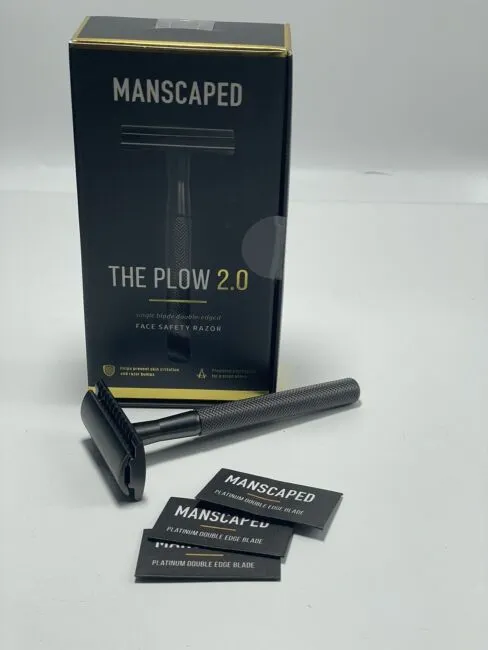 Manscaped The Plow 2.0 Premium Single Blade Double-Edged Safety Razor C