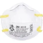 3M 8210PLUS N95 Particulate Respirator - Standard Size - Dust, Particulate Protection - Foam - 20 / Box - White