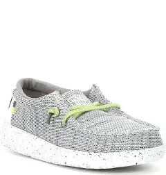 HeyDude Boys' Wally Youth Sox Stone White Shoes