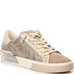 Dolce Vita Zina Crystal Sneakers Gold Suede 7