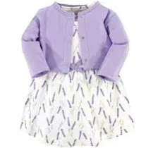 Touched by Nature Baby Girl Organic Cotton Dress and Cardigan Set