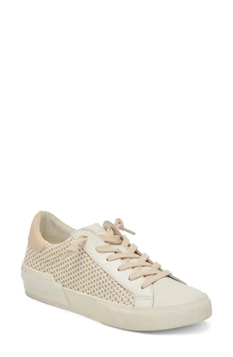 Zina Crystal Sneaker In Gold Suede