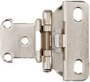 Amazon Basics AB-4015 Satin Nickel 1/2-Inch Overlay Wrap Cabinet Hinge