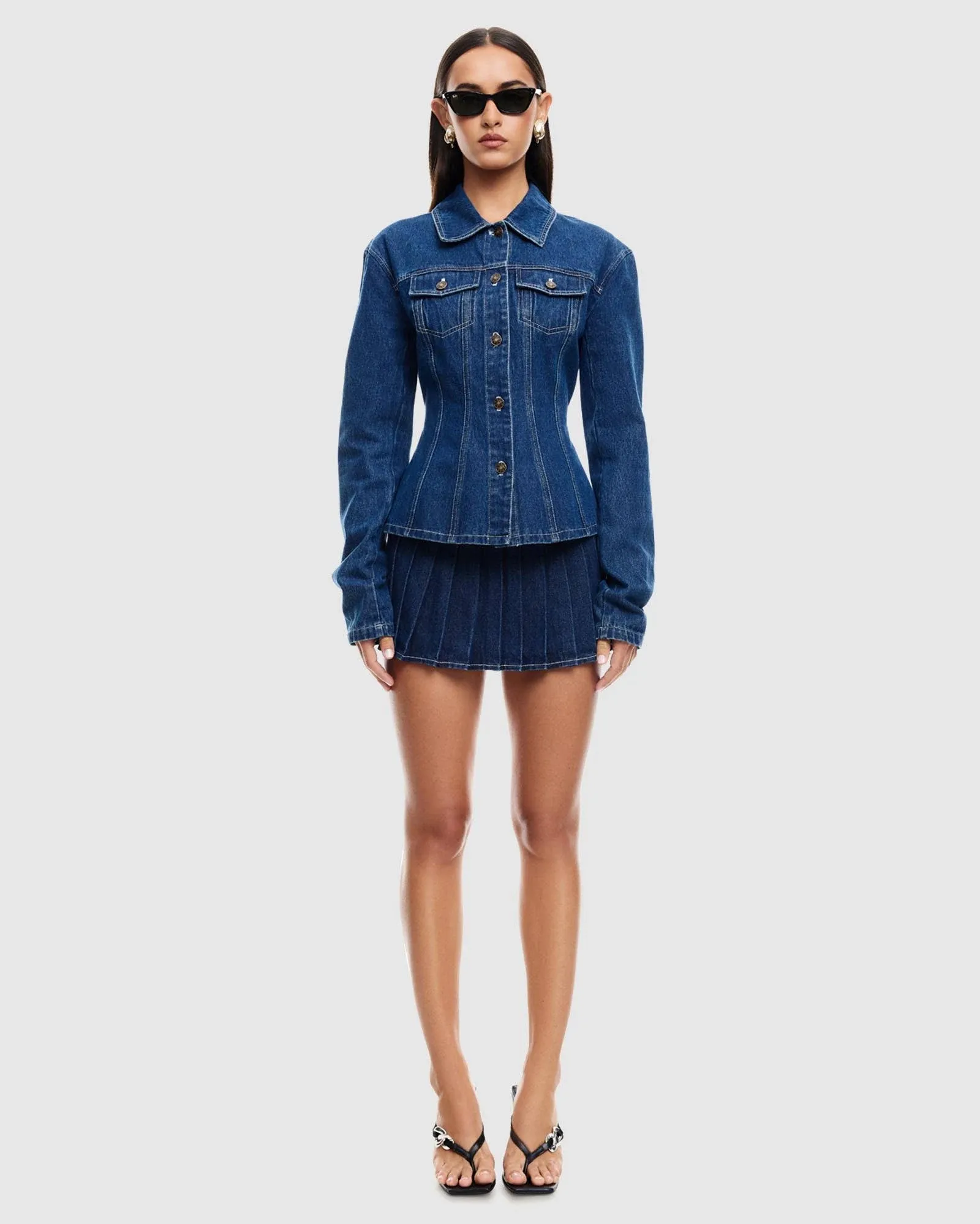 Lioness Rider Mini Skort Blue Denim, M