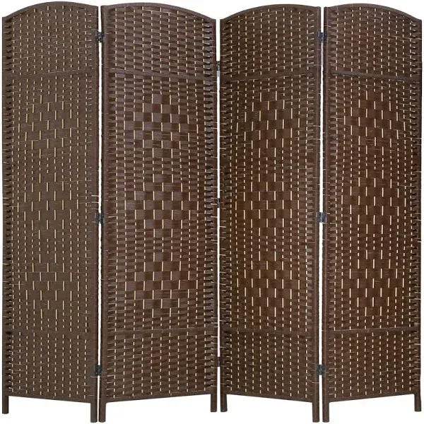 FDW Room Divider Folding Privacy Divider 6 Ft Indoor Wall Divider Portable Partition Wood Screen