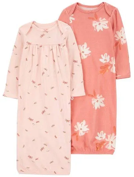 2 NWT Newborn Gowns