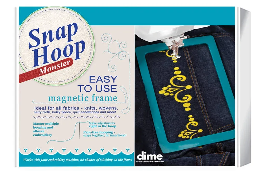 Magnetic Snap Hoop Monster - DIME - Janome Embroidery Machines - 8 x 14 inch