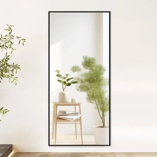 PexFix Full Length Mirror 71"x32", Free Standing Wall Mirror Leaning or Hanging Mounted, Thin Aluminum Alloy Frame, Full Body Mirror for Living Room,Bedroom and Cloakroom,Dressing Room