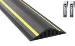 2 inch High Garage Door Flood Barrier Threshold Kit Garadam (12'3 inch) | Flexible PVC | Complete Kit Includes 2 Adhesives | GaraDry, Yellow