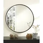 Martin Svensson Home 36" Oil Rubbed Bronze Framed Round Wall Mirror