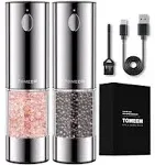 Upgraded Larger Capacity Electric Salt and Pepper Grinder Set Rechargeable ...