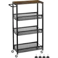 4 Tier Slim Storage Cart