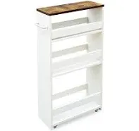 Teamix 4 Tier Slim Storage Cart