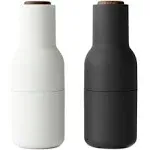 Audo Copenhagen Kitchen Tools - Bottle Grinders - Set of 2 - HORNE | Carbon/Ash - Walnut Lid | HORNE