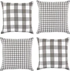 Design Imports Assorted Gingham/Buffalo Check Pillow Cover