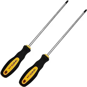 Phillips Screwdriver 8 inch long Screwdriver Length Shank Screwdriver Magnetic Tip PH2 Cross Head Screwdriver 2Pcs