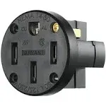 Hubbell RR450PM - Receptacle, SB, 50A 125/250V, 3P4W, Pan MT, Black