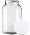 One Gallon Wide Mouth Glass Jar and Lid for Vinegar Making