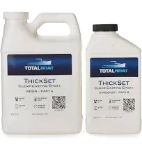 TotalBoat ThickSet Deep Pour Epoxy Resin Kit (4 Gallon) - Crystal Clear Thick Pour Resin for Art, Casting, Epoxy River Tables, Live Edge Slabs,