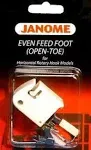 Janome Even Feed Foot Open Toe Horizontal Rotary Hook Models