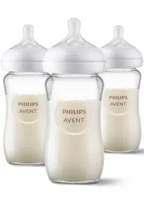 Philips Avent Glass Natural Baby Bottle with Natural Response Nipple