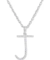 Silver Diamond V Necklace