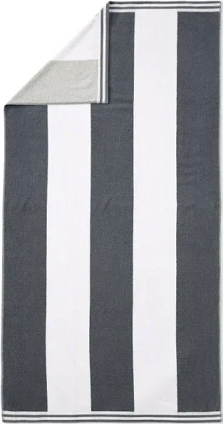 Lands' End Rugby Stripe Reversible Beach Towel