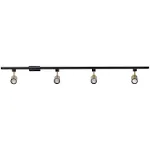 Globe Electric Tribeca 56 Inch Matte Black 4-Light Adjustable Track Ceiling Lighting Kit