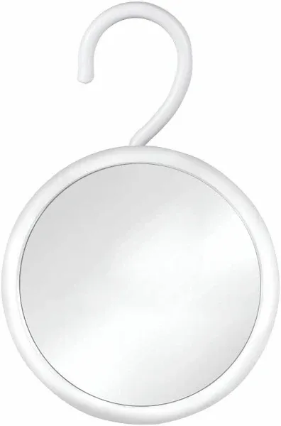 MIRRORVANA Hangable Round Fogless Shower Shaving Mirror with 360 Swivel Rotatable Hook for Hanging and Bonus Anti-Fog Spray