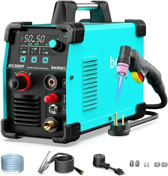 Bestarc Plasma Cutter Pilot Arc Btc500dp Generation 50Amps Dual Voltage 110/220v Plasma Cutting Machine