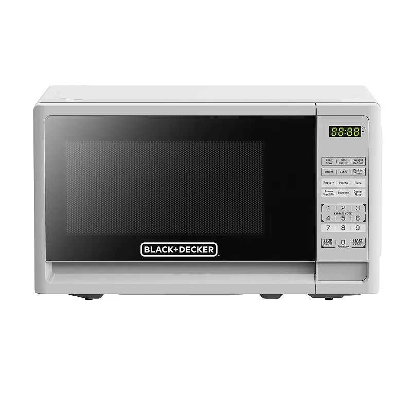 BLACK+DECKER 0.7 Cu ft Digital Countertop Microwave, Black