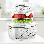 Fresh Produce Vegetable Fruit Storage Containers 3Piece Set, BPA-free