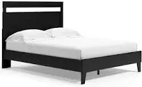 Ashley Finch Queen Panel Headboard - Black