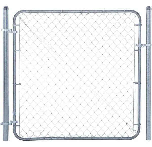 Adjust-A-Gate  Adjustable Walk Gate Kit with round Corner Frame, Chain Link, Lat