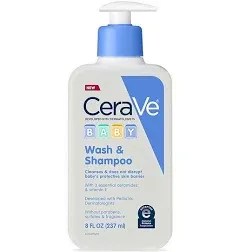 CeraVe Baby Wash &amp; Shampoo 8 Fl Oz Paraben, Sulfate &amp; Fragrance Free I27