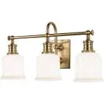  Three Light Bath Bracket in Aged Brass - 302990