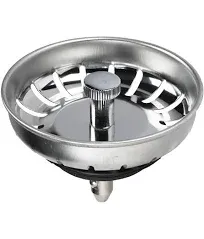 SNAP-LOCK BASKET STRAINER POLISHED CHROME 3-1/4 LOCKS IN *81091