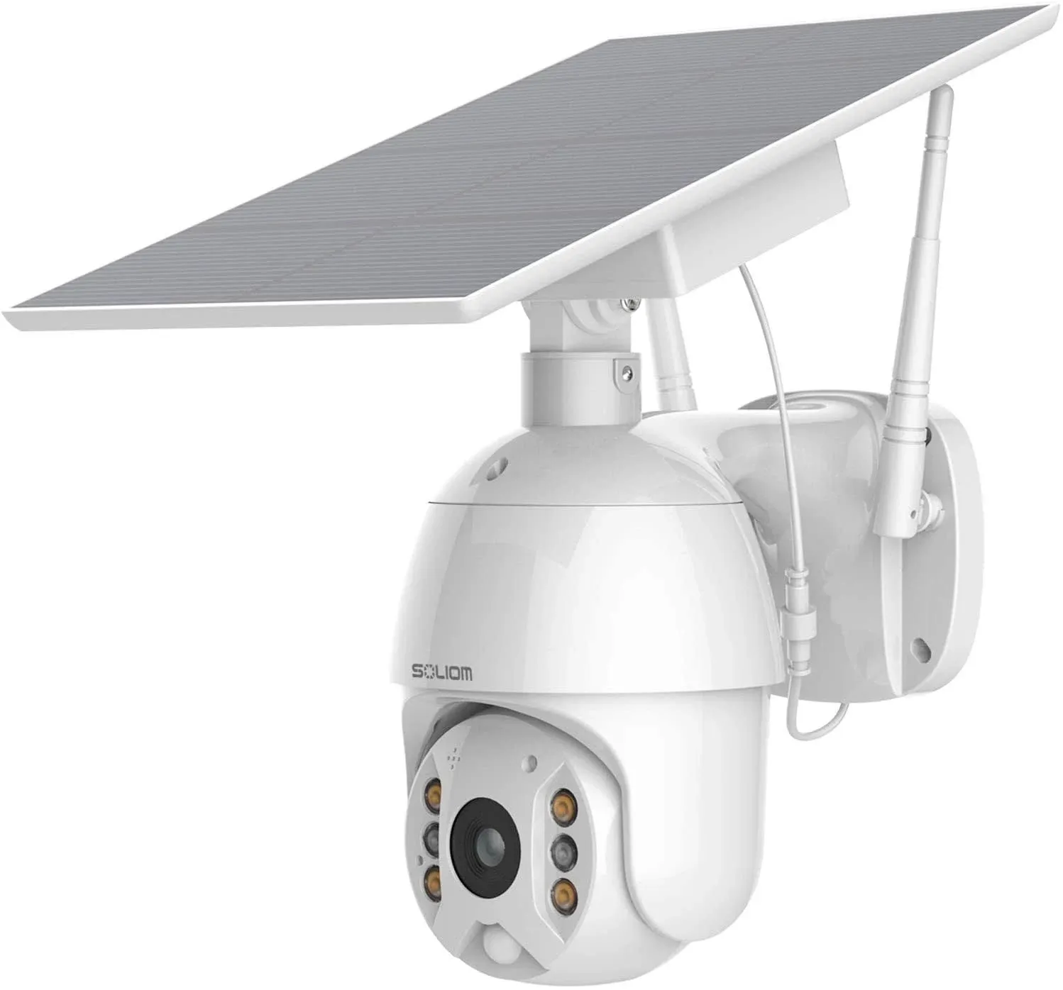 Soliom S600: Solar-Powered WiFi Security Camera - Pan & Tilt