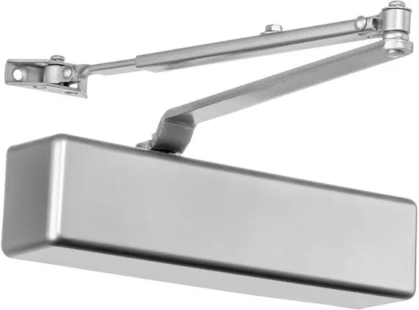 Dynasty Hardware 8500-HO-ALUM Surface Mount Door Closer with Hold Open Arm, Sprayed Aluminum