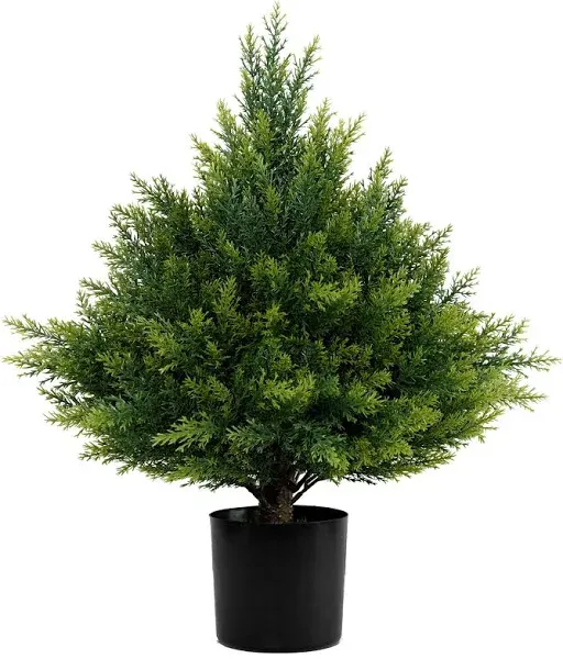 JoyPower Artificial Cedar Topiary Ball Tree