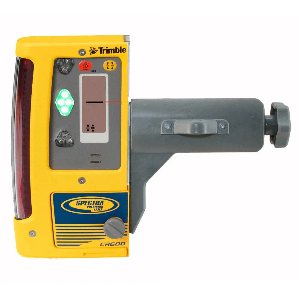 Spectra Precision CR600 Combination Laser Level Receiver with Rod Clamp, Magnetic Mount, Batteries, Waterproof, Lightweight, Bright LED Indicators