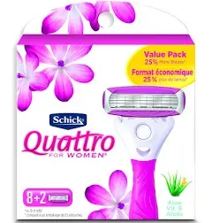 Schick Quattro Women's Ultra Smooth Razor Blade Refills - 10 count