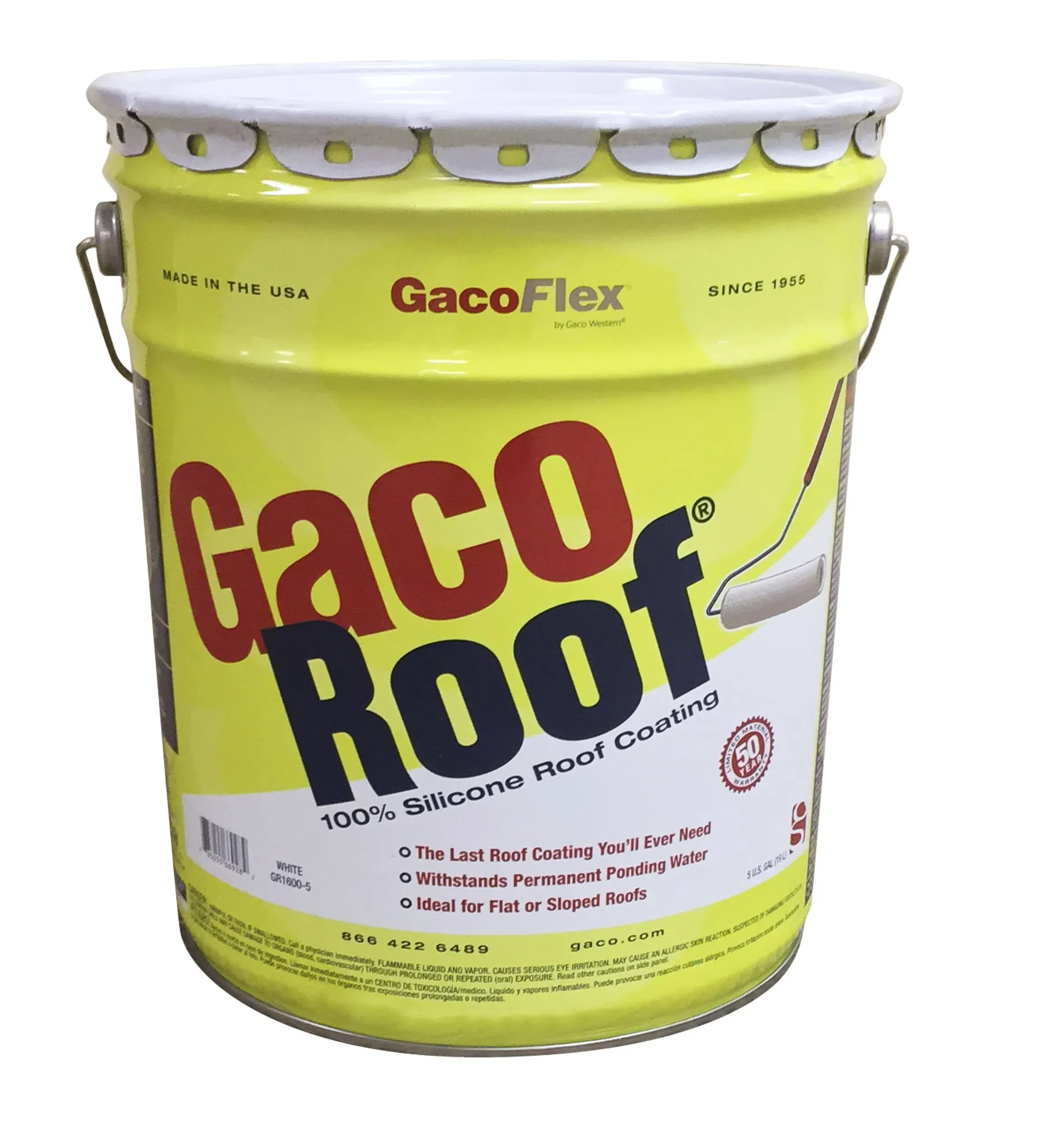 GacoRoof Silicone Roof Coating 5 Gallon White