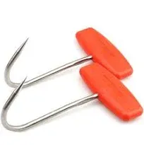 TIHOOD 2PCS Meat Hooks for Butchering with 6PCS Double Meat Hooks