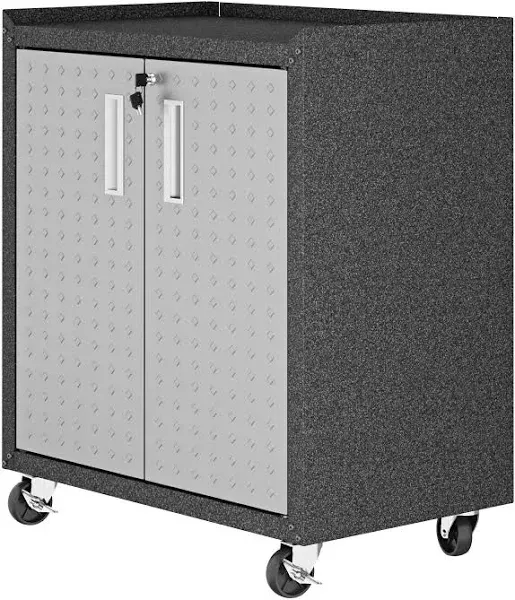 Manhattan Comfort Fortress 31.5&quot; Mobile Garage Cabinet with Shelves