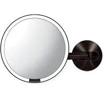 simplehuman 20cm Wall Mount Hard-Wired Sensor Mirror,Dark Bronze Stainless Steel